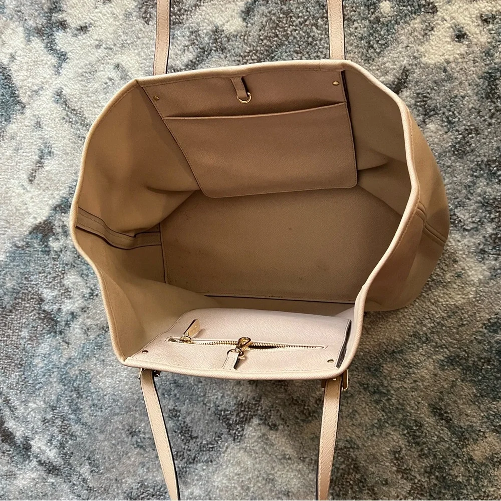 Michael Kors Beige Leather Tote - Picture 3 of 3